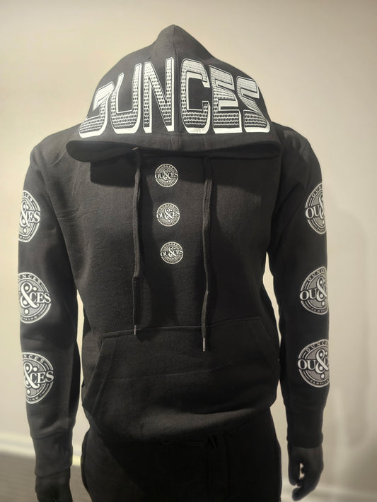 "3 Button" Black/White Hoodies