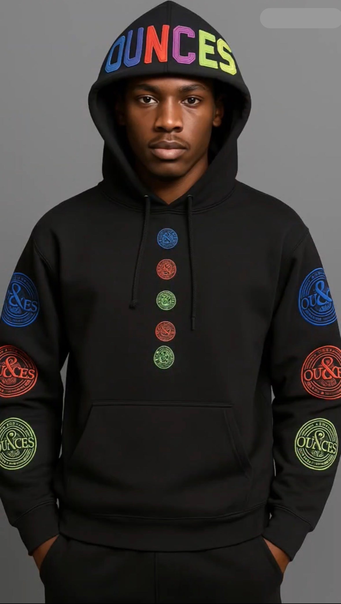 "3 Button" Multicolor Hoodies